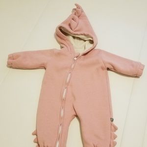 Dinosaur bodysuit onesie padded with warm lining